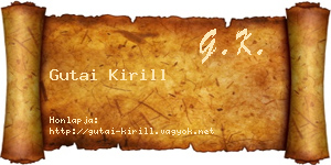 Gutai Kirill névjegykártya
